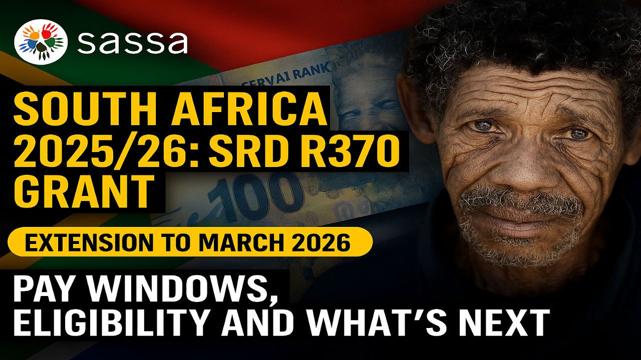 South Africa 2025/26: SRD R370 Grant Extension to March 2026: Amounts, Pay Windows, Eligibility and What’s Next