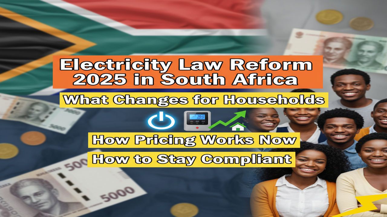Electricity Law Reform 2025 in South Africa: What Changes for Households, How Pricing Works Now, and How to Stay Compliant